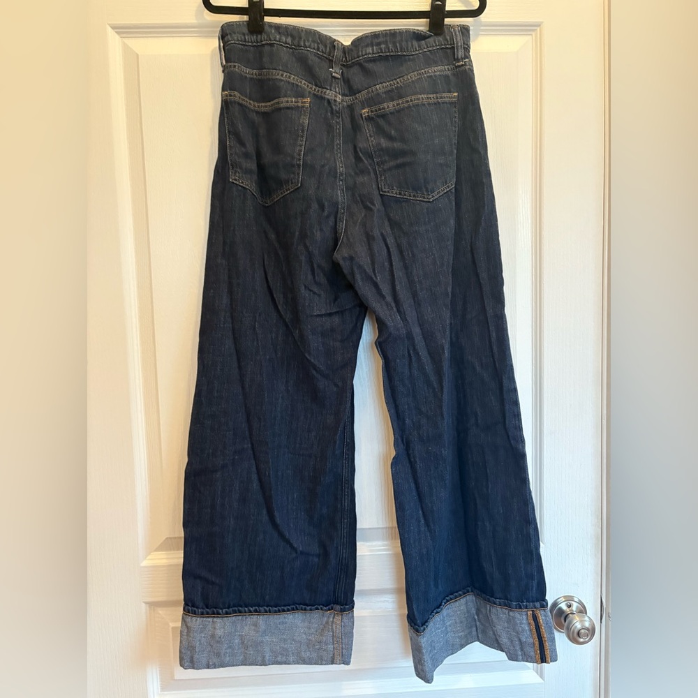 GAP Indigo Wide-Leg Cuffed Jeans - Picture 4 of 4